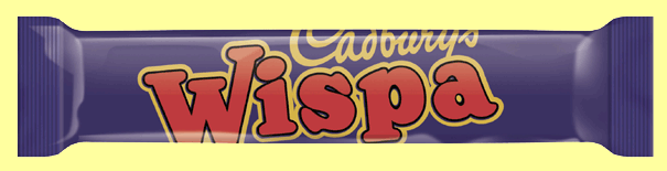 Cadbury's WISPA - The old style lettering of the original bar from 1981